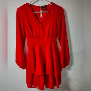 Red party dress size xs